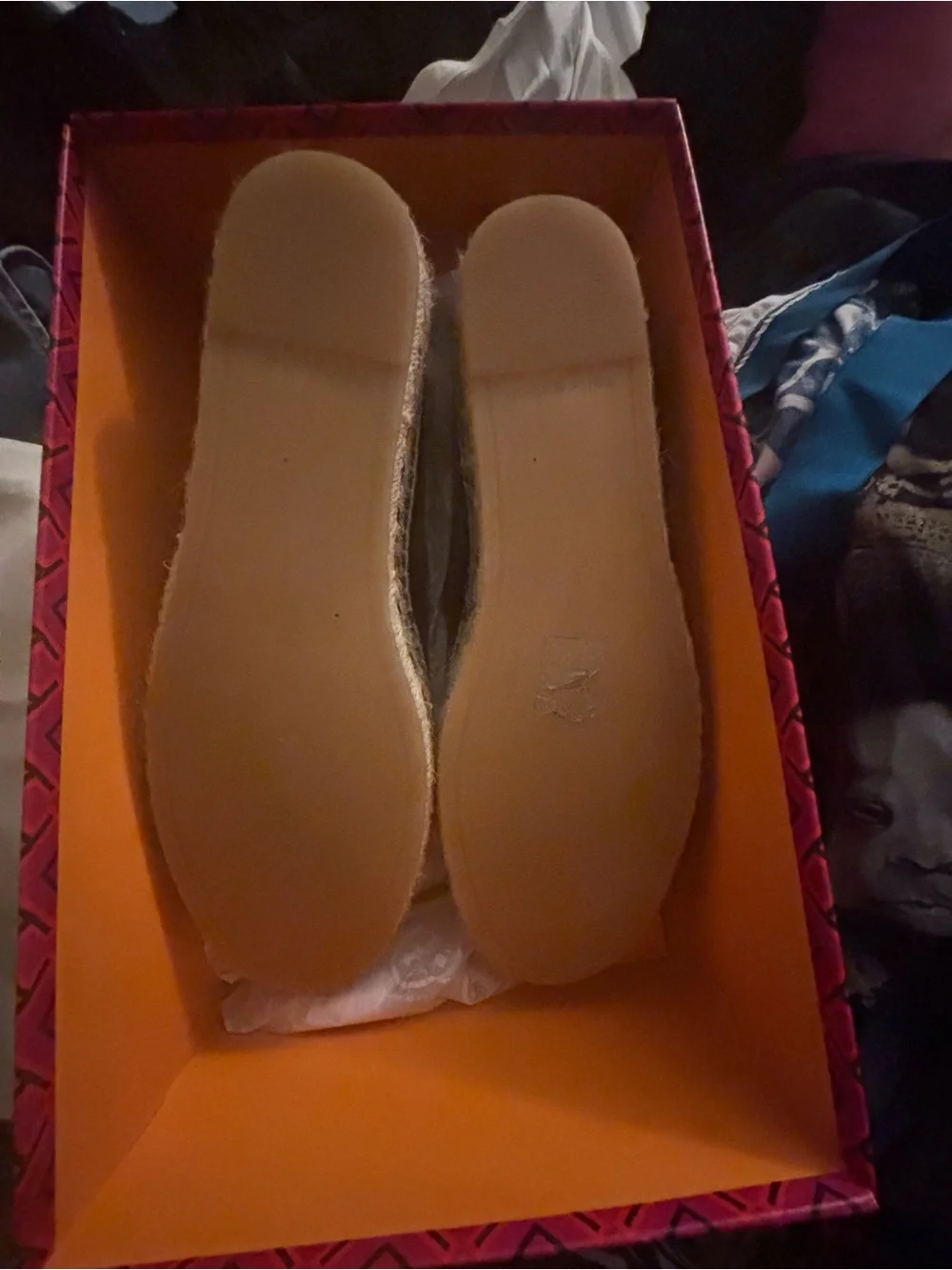 Tory Burch Black Leather Espadrille with Gold Logo